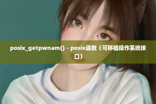 posix_getpwnam() - posix函数（可移植操作系统接口）