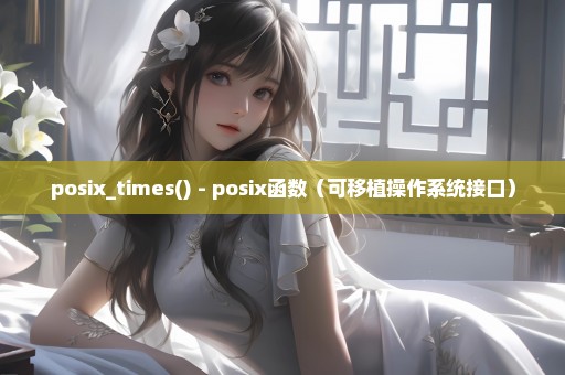 posix_times() - posix函数（可移植操作系统接口）