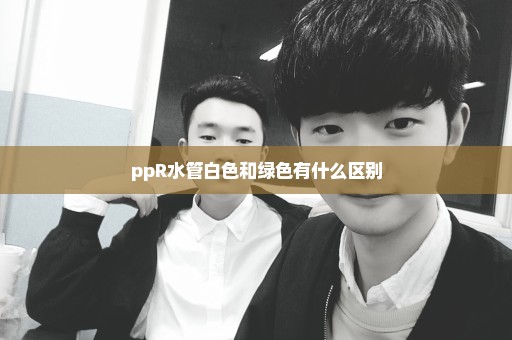 ppR水管白色和绿色有什么区别