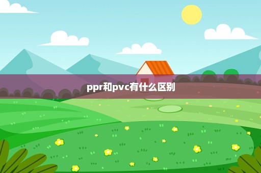 ppr和pvc有什么区别