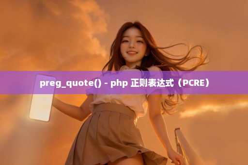 preg_quote() - php 正则表达式（PCRE）