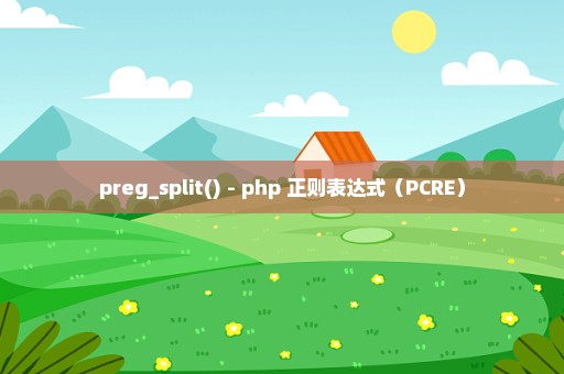 preg_split() - php 正则表达式（PCRE）