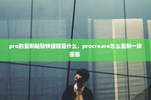 pro的复制粘贴快捷键是什么，procreare怎么复制一块画面 