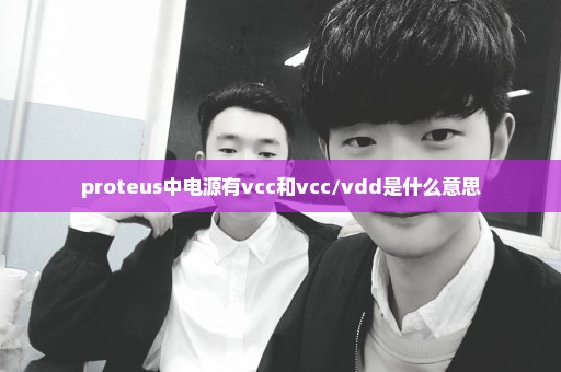 proteus中电源有vcc和vcc/vdd是什么意思