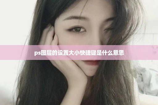 ps图层的设置大小快捷键是什么意思