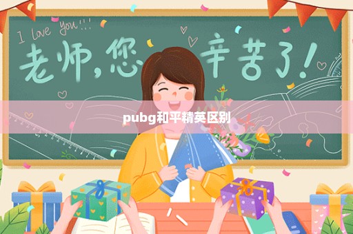 pubg和平精英区别