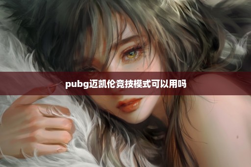 pubg迈凯伦竞技模式可以用吗