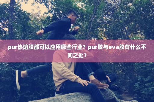 pur热熔胶都可以应用哪些行业？pur胶与eva胶有什么不同之处？