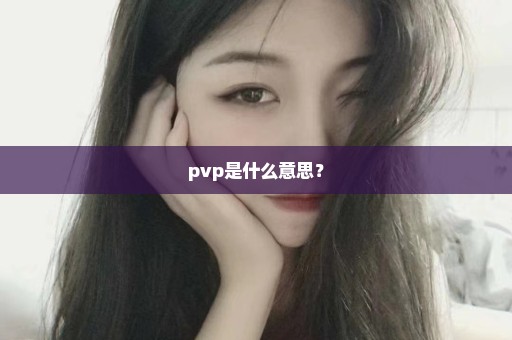 pvp是什么意思？