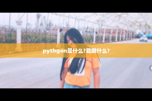 pythgon是什么?能做什么?