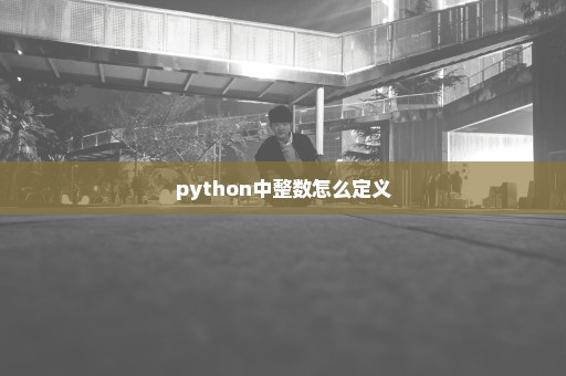 python中整数怎么定义