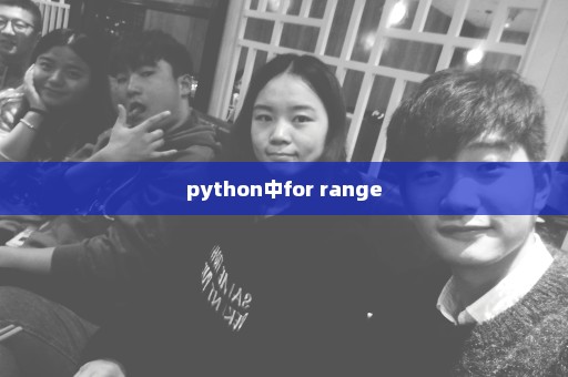 python中for range