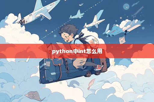 python中int怎么用