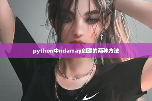 python中ndarray创建的两种方法