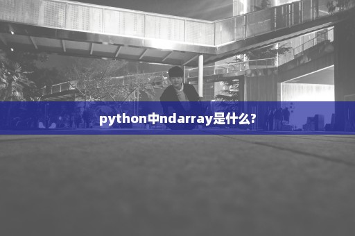 python中ndarray是什么?