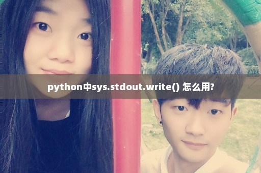 python中sys.stdout.write() 怎么用?