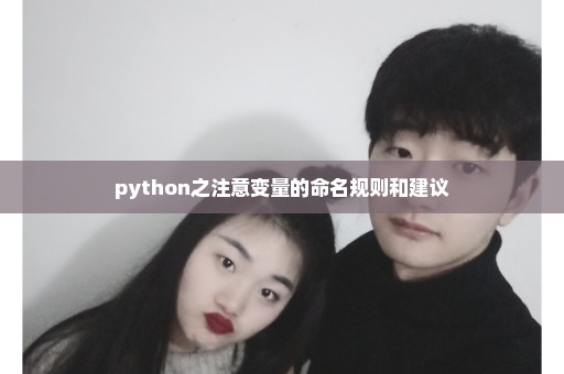 python之注意变量的命名规则和建议