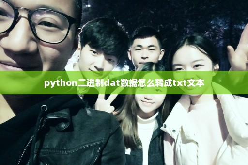 python二进制dat数据怎么转成txt文本