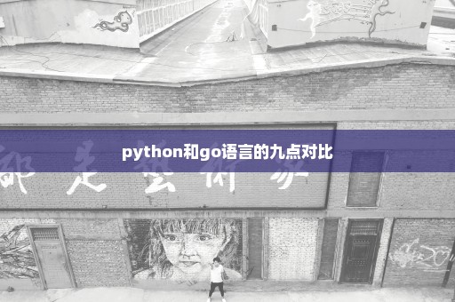 python和go语言的九点对比