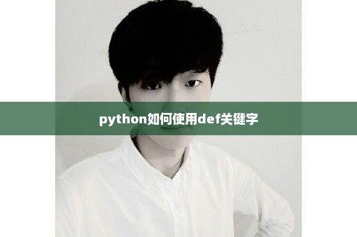 python如何使用def关键字