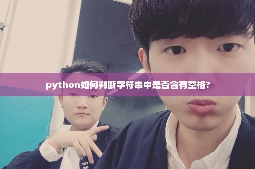 python如何判断字符串中是否含有空格?