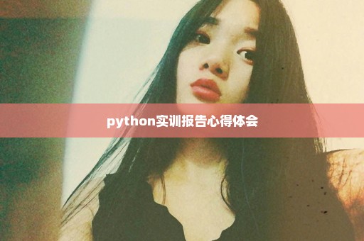 python实训报告心得体会