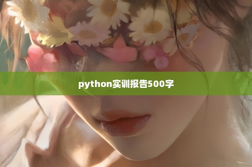 python实训报告500字