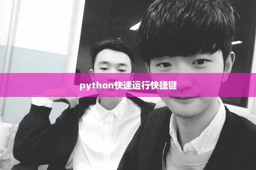 python快速运行快捷键