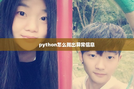 python怎么抛出异常信息