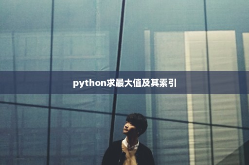 python求最大值及其索引