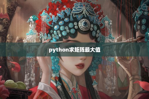 python求矩阵最大值