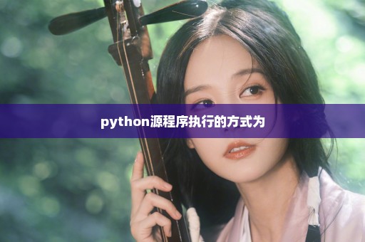 python源程序执行的方式为