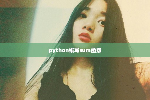 python编写sum函数