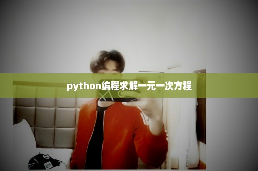 python编程求解一元一次方程