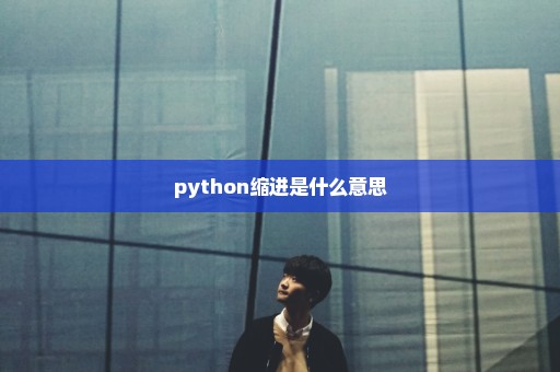 python缩进是什么意思