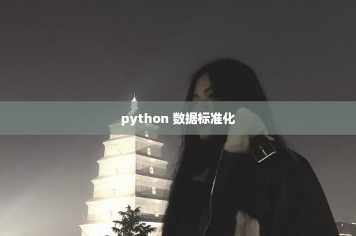 python 数据标准化