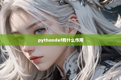 pythondef有什么作用