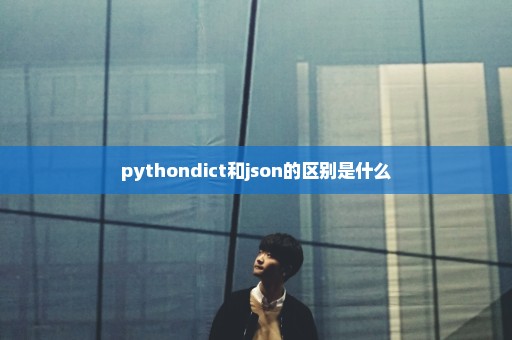 pythondict和json的区别是什么