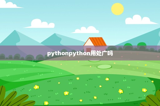 pythonpython用处广吗