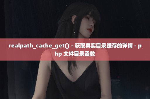 realpath_cache_get() - 获取真实目录缓存的详情 - php 文件目录函数