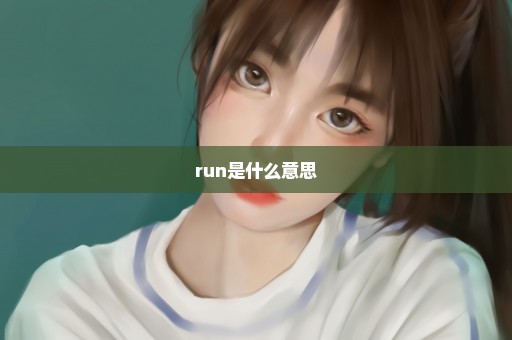 run是什么意思