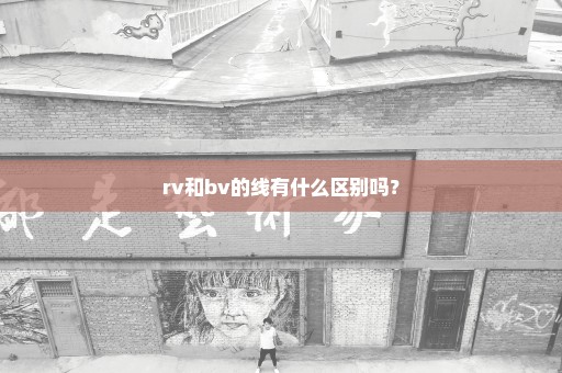 rv和bv的线有什么区别吗？