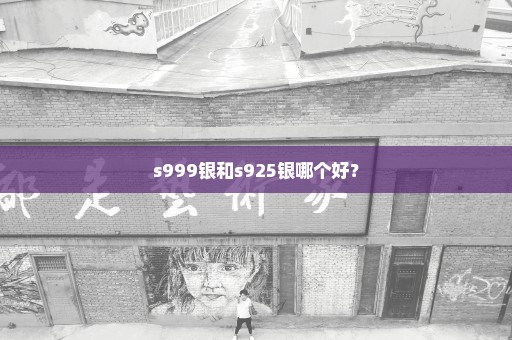 s999银和s925银哪个好？