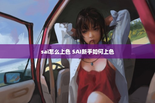 sai怎么上色 SAI新手如何上色