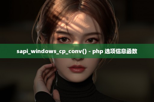 sapi_windows_cp_conv() - php 选项信息函数