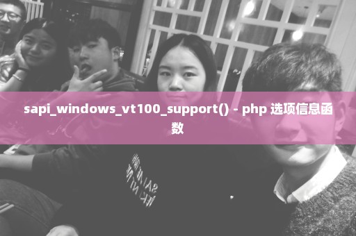 sapi_windows_vt100_support() - php 选项信息函数