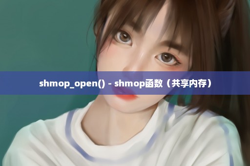 shmop_open() - shmop函数（共享内存）