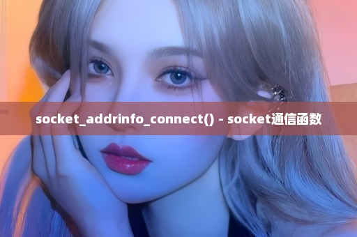 socket_addrinfo_connect() - socket通信函数