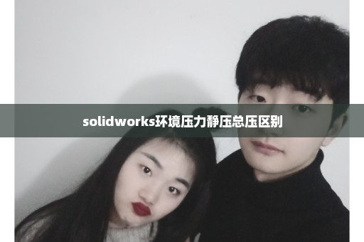 solidworks环境压力静压总压区别