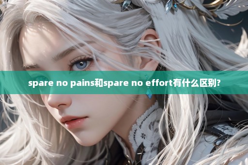 spare no pains和spare no effort有什么区别?